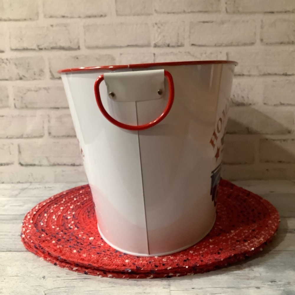Patriotic Metal Home Sweet Home Bucket - Picture 4 of 5